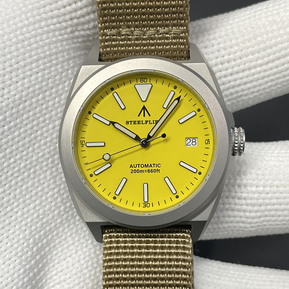 STEELFLIER Official SF2774 Luxury Mechanical Wristwatch ST2130 Movement Super Luminous 20Bar Waterproof Dive Sandblasted Watches