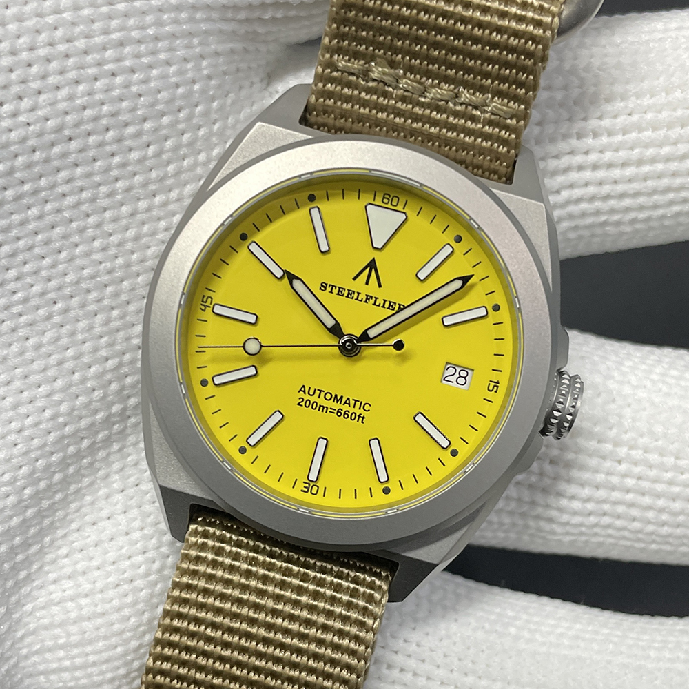 STEELFLIER Official SF2774 Luxury Mechanical Wristwatch ST2130 Movement Super Luminous 20Bar Waterproof Dive Sandblasted Watches