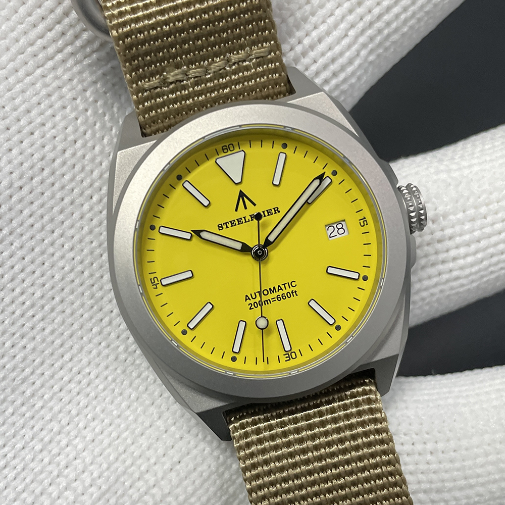STEELFLIER Official SF2774 Luxury Mechanical Wristwatch ST2130 Movement Super Luminous 20Bar Waterproof Dive Sandblasted Watches