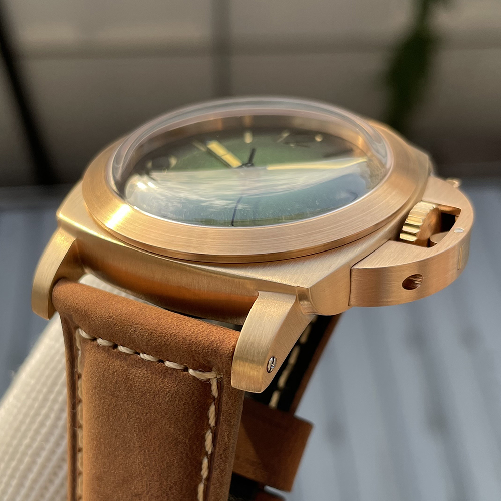 STEELFLIER SF765S Luxury Men Mechanical Watch Bronze NH35 Auto Movement Swiss Green Luminous Transparent Bottom Cover 20Bar Waterproof Wristwatch