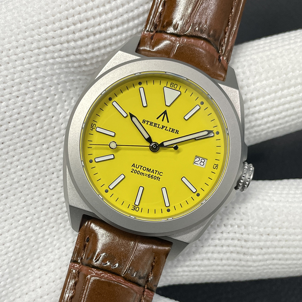 STEELFLIER Official SF2774 Luxury Mechanical Wristwatch ST2130 Movement Super Luminous 20Bar Waterproof Dive Sandblasted Watches