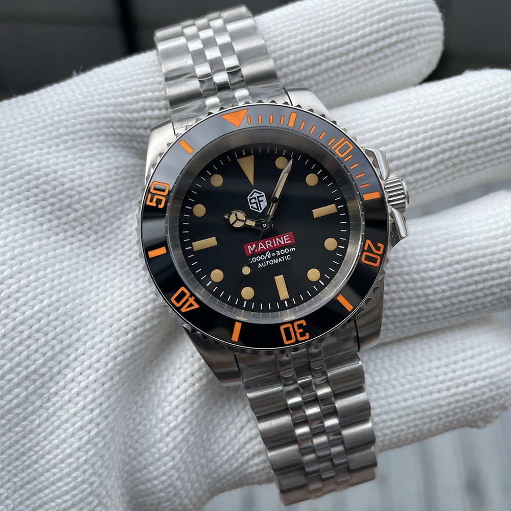 STEELFLIER SF754V Mechanical Water Ghost Wristwatch Screw Crown NH35 Automatic Move Super Luminous Ceramic Bezel Luxury Watches