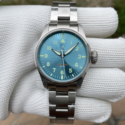 STEELFLIER Official NEW SF740 Quartz Wristwatch Big Crown C3 Luminous VH31 Mute Movement Fashion Business Men Waterproof Watch