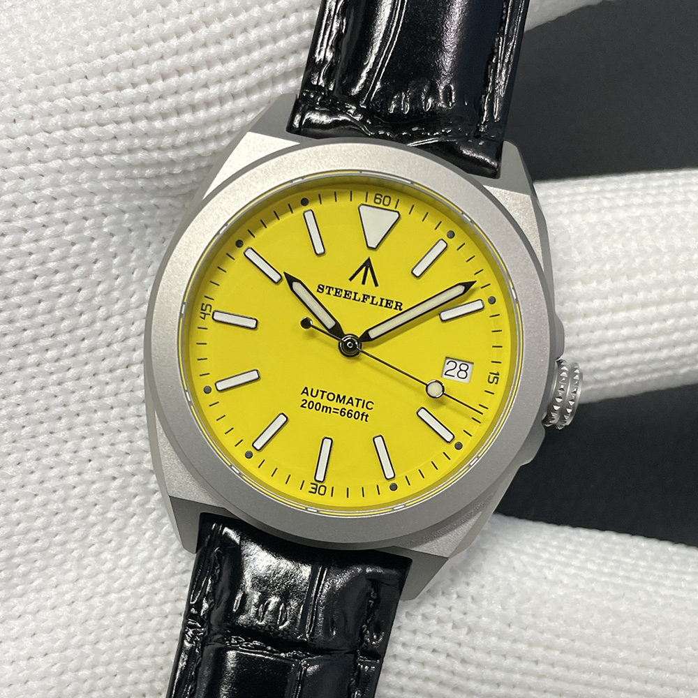 STEELFLIER Official SF2774 Luxury Mechanical Wristwatch ST2130 Movement Super Luminous 20Bar Waterproof Dive Sandblasted Watches