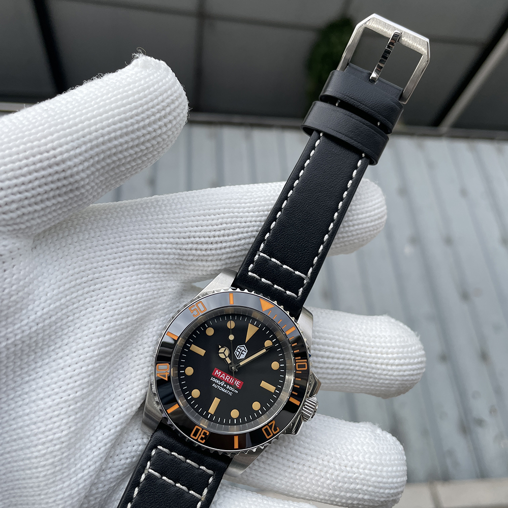 STEELFLIER SF754V Mechanical Water Ghost Wristwatch Screw Crown NH35 Automatic Move Super Luminous Ceramic Bezel Luxury Watches