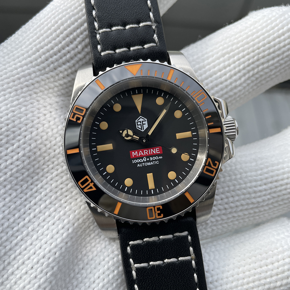 STEELFLIER SF754V Mechanical Water Ghost Wristwatch Screw Crown NH35 Automatic Move Super Luminous Ceramic Bezel Luxury Watches