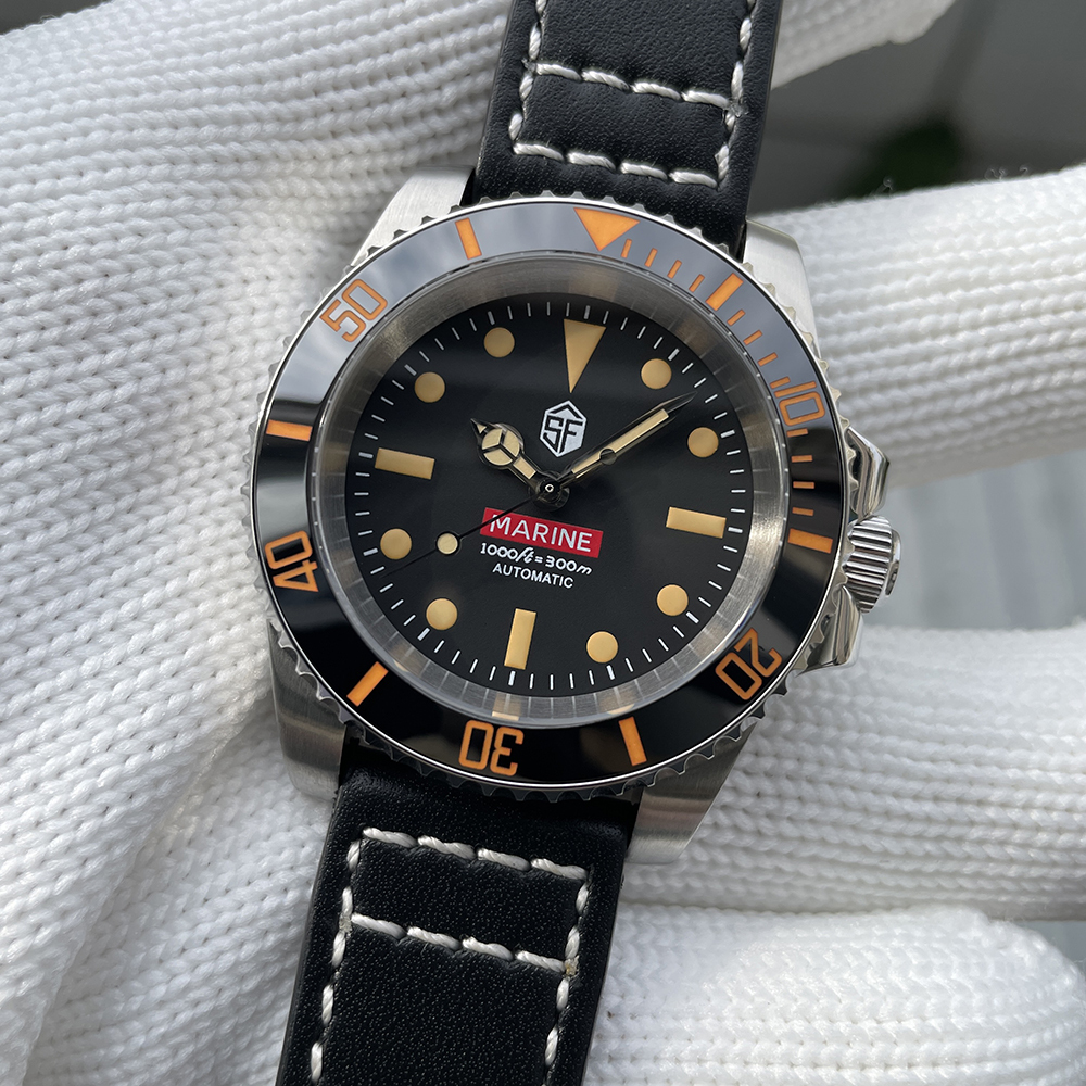 STEELFLIER SF754V Mechanical Water Ghost Wristwatch Screw Crown NH35 Automatic Move Super Luminous Ceramic Bezel Luxury Watches