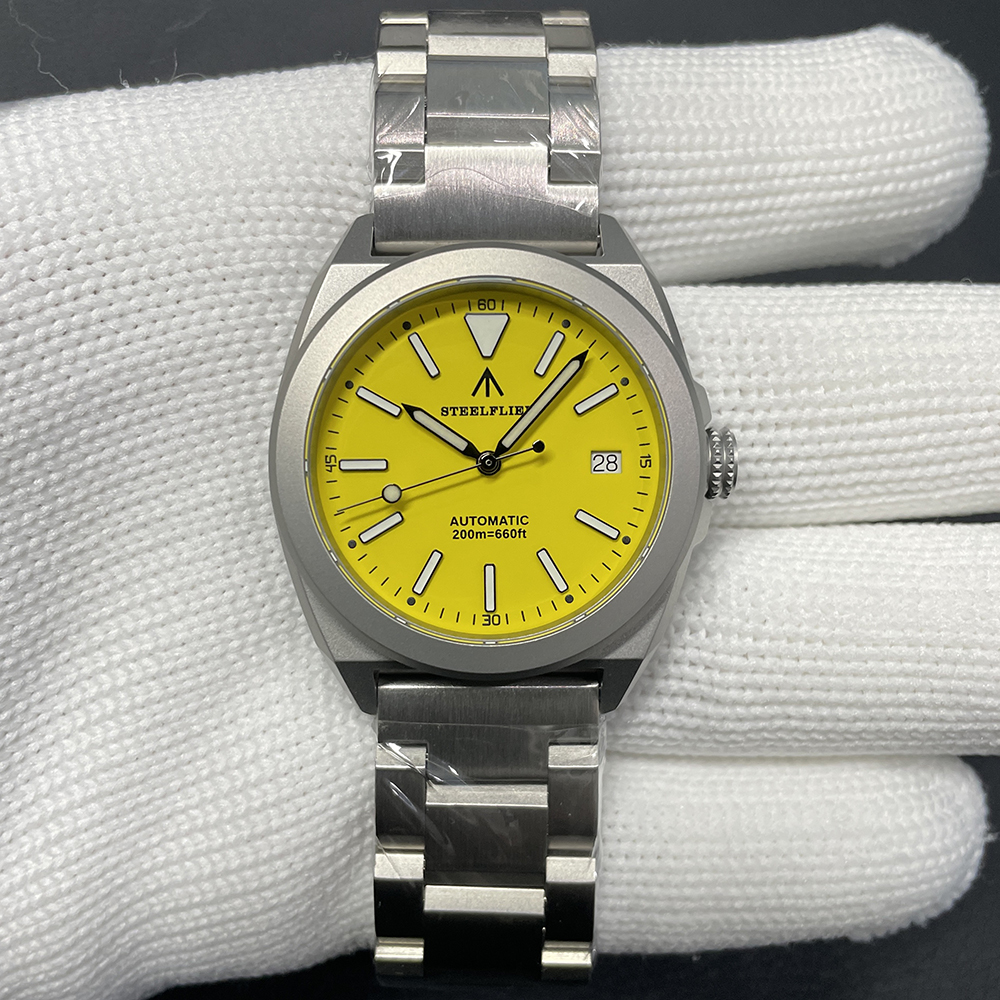 STEELFLIER Official SF2774 Luxury Mechanical Wristwatch ST2130 Movement Super Luminous 20Bar Waterproof Dive Sandblasted Watches