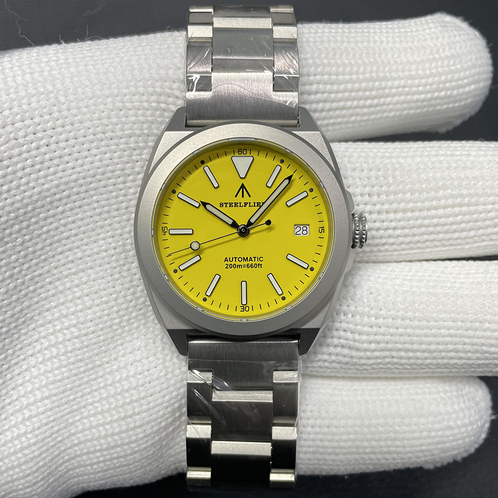 STEELFLIER Official SF2774 Luxury Mechanical Wristwatch ST2130 Movement Super Luminous 20Bar Waterproof Dive Sandblasted Watches