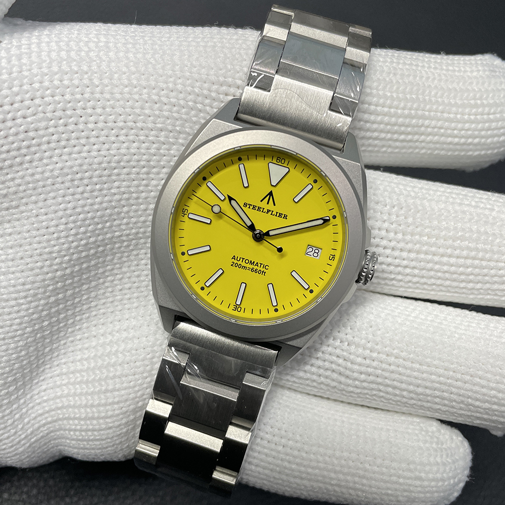 STEELFLIER Official SF2774 Luxury Mechanical Wristwatch ST2130 Movement Super Luminous 20Bar Waterproof Dive Sandblasted Watches