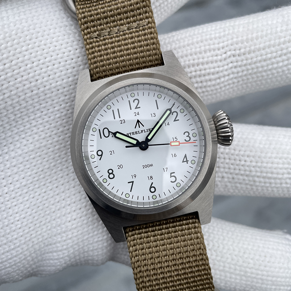 STEELFLIER Official SF744T Men Quartz Watch VH31 Mute Movement 200M Waterproof Super Luminous Business Fashion Watches For Male