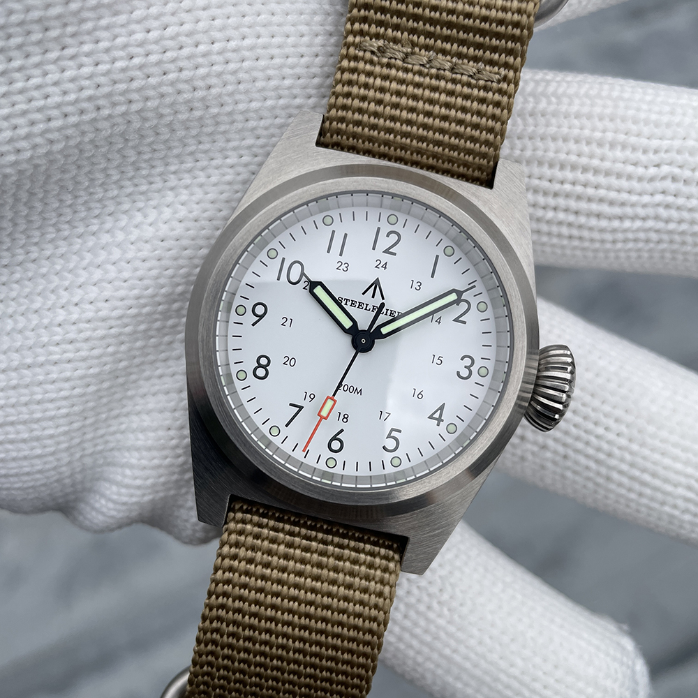 STEELFLIER Official SF744T Men Quartz Watch VH31 Mute Movement 200M Waterproof Super Luminous Business Fashion Watches For Male