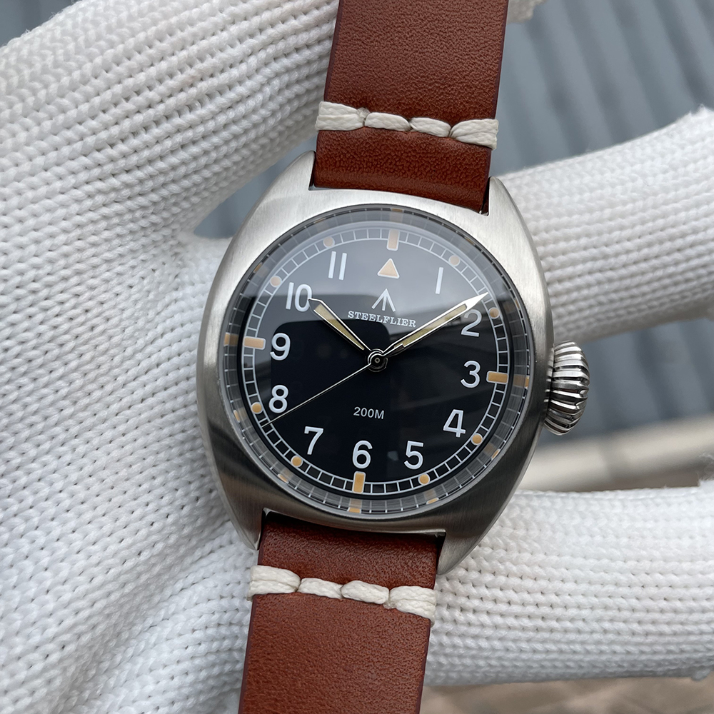 STEELFLIER Official SF745 Luxury Quartz Wristwatch Unisex 36MM Case Swiss Luminous VH31 Mute Movement 200M Waterproof Dive Watch