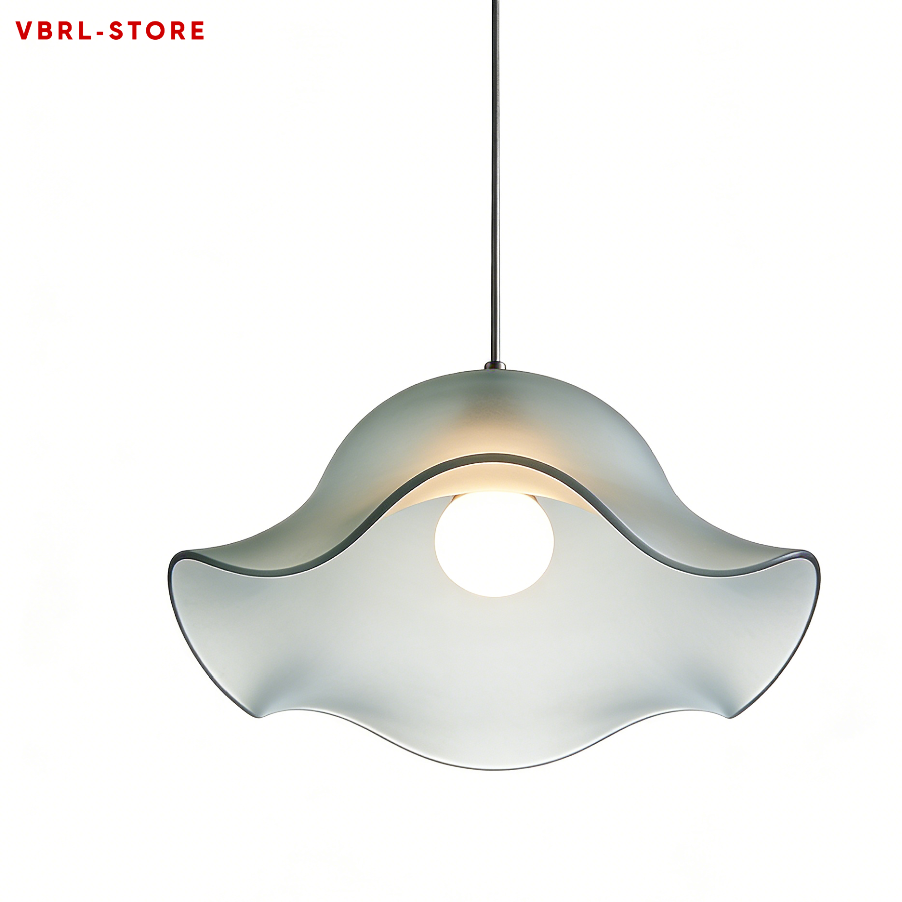 Wavy-edged pendant lamp