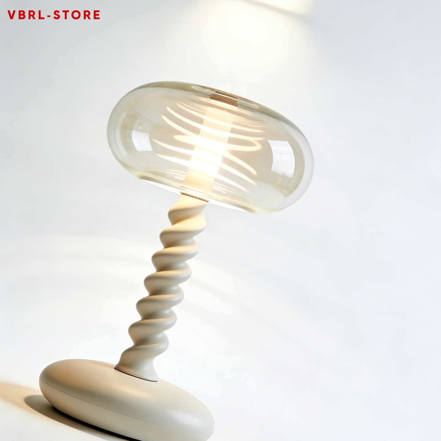 Spiral base bubble glass table lamps (2 pieces)