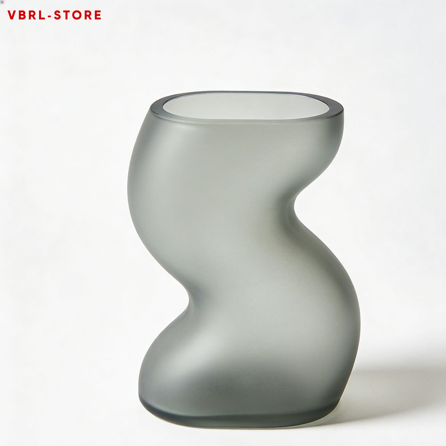 Gray-toned mosaic glass vases (3 pieces)