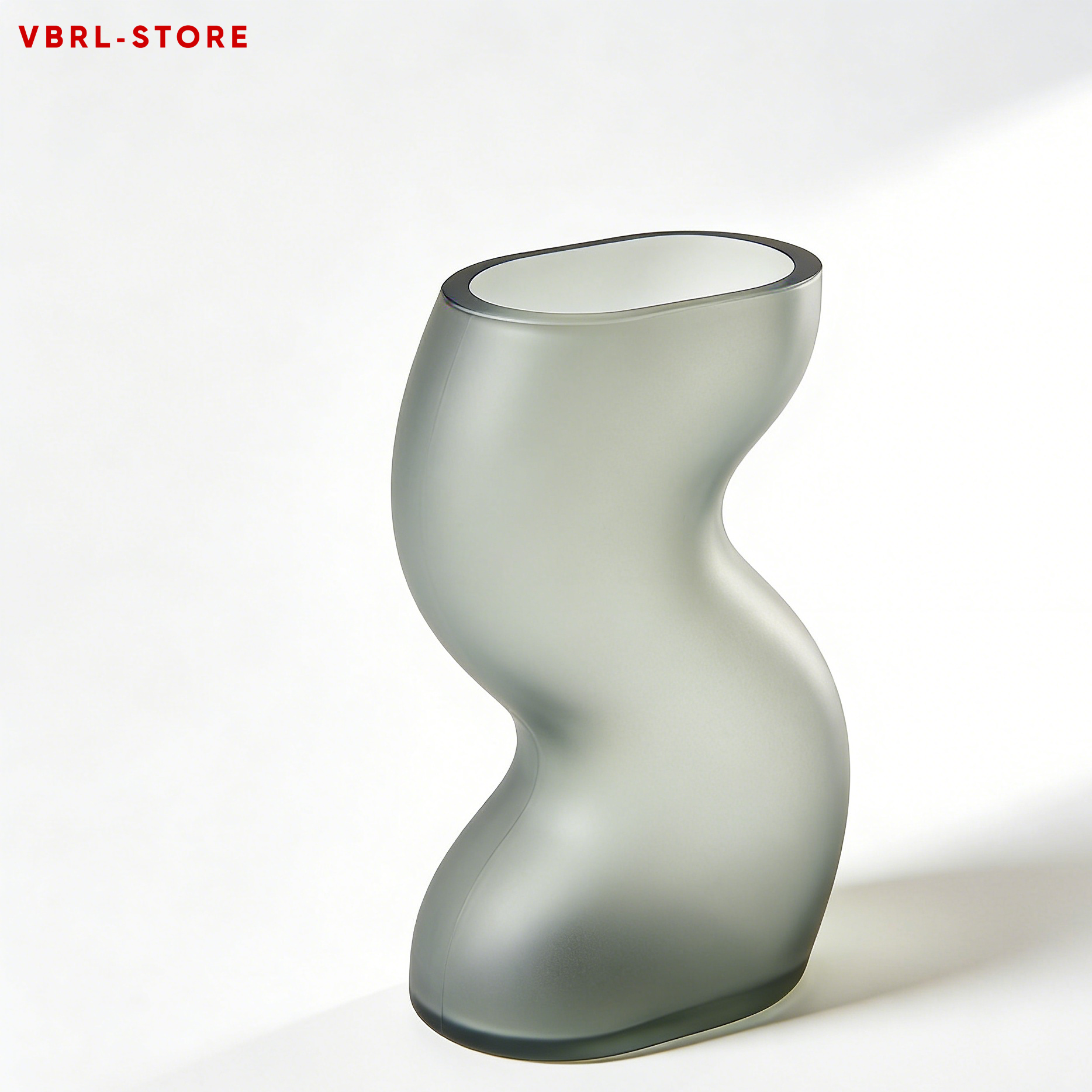 Gray-toned mosaic glass vases (3 pieces)