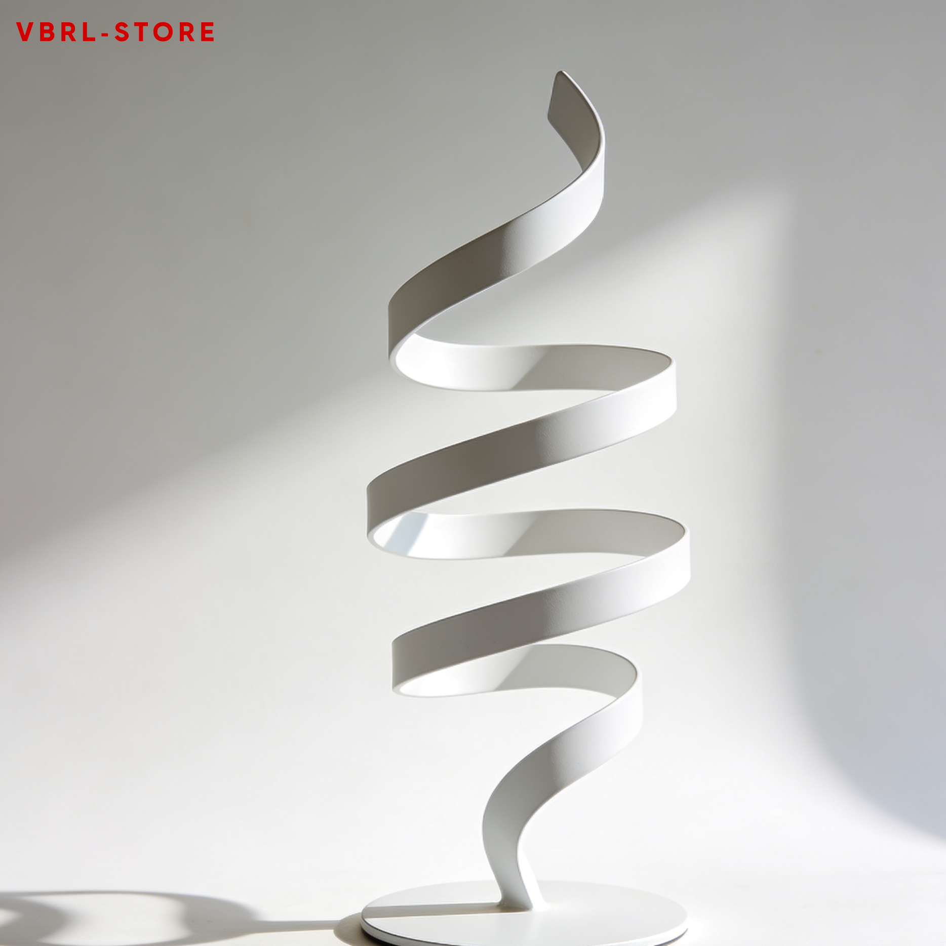 White spiral art ornaments (3 pieces)