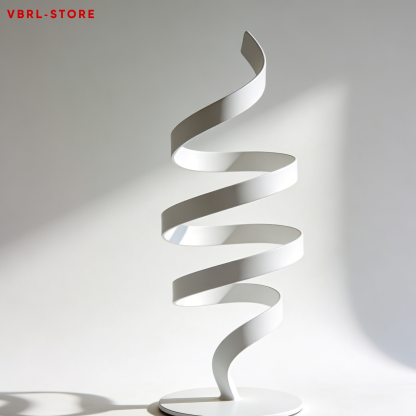 White spiral art ornaments (3 pieces)