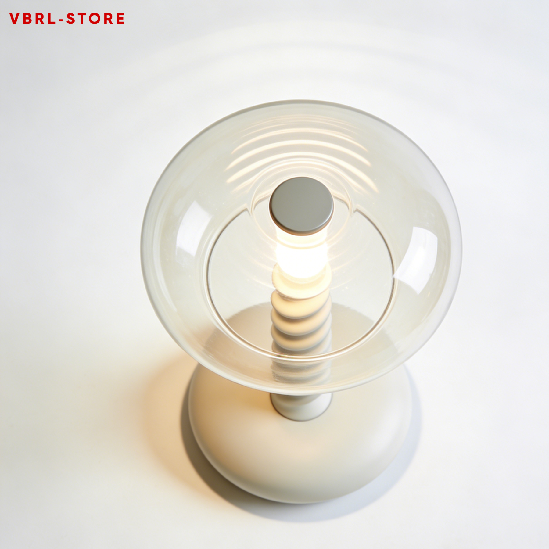 Spiral base bubble glass table lamps (2 pieces)