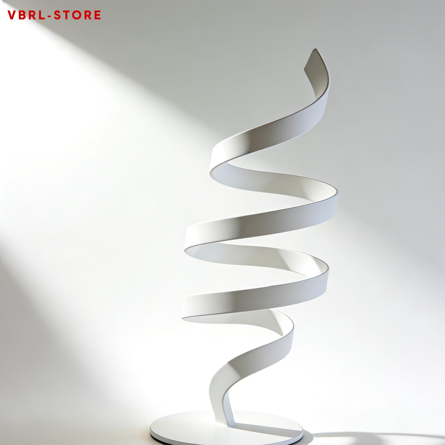 White spiral art ornaments (3 pieces)