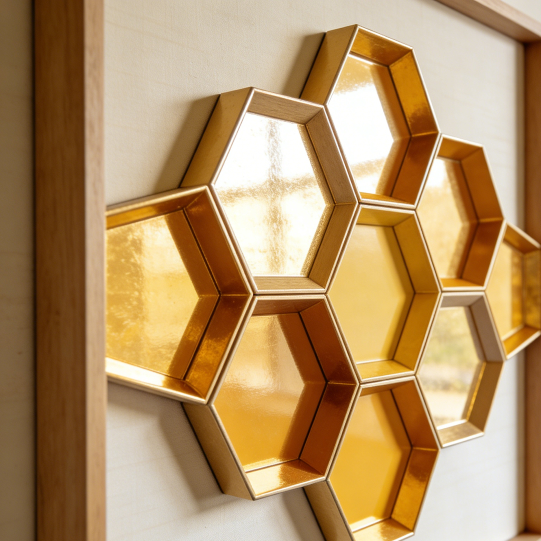 Pictură murală stil fagure