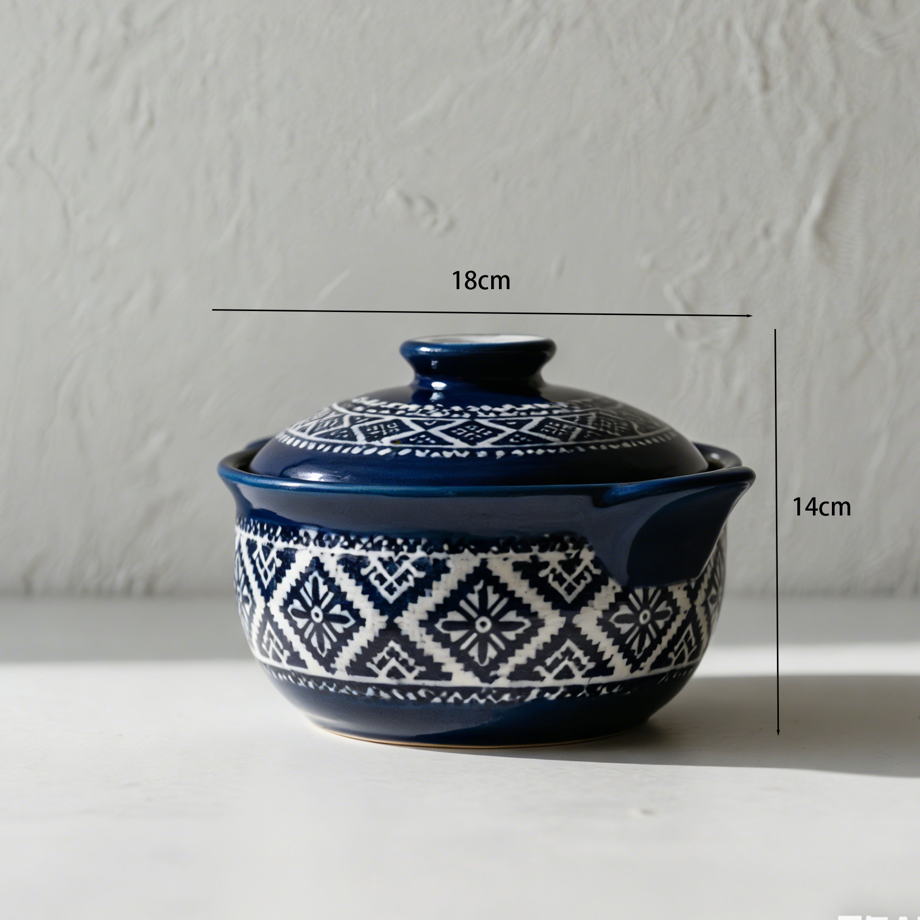 Garnek żaroodporny z pokrywką 