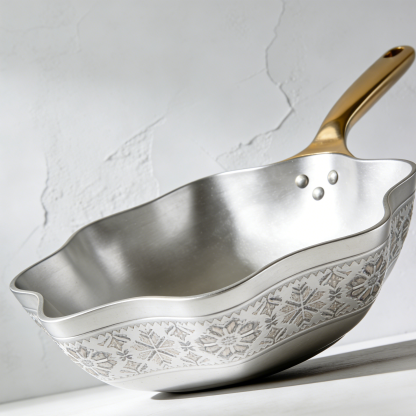 Wok ze stali nierdzewnej 