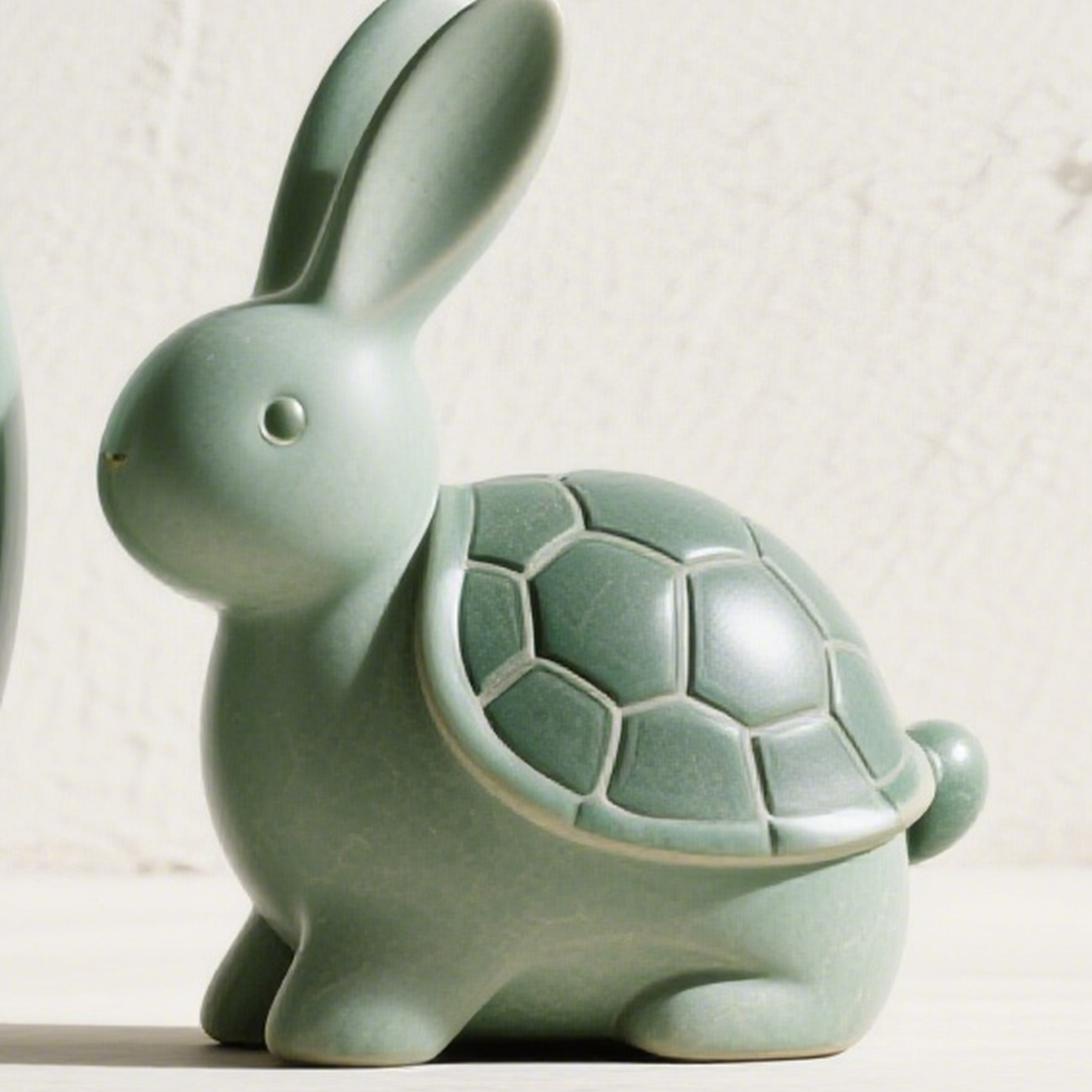 Kreatív kerámia nyúl és teknős díszlet