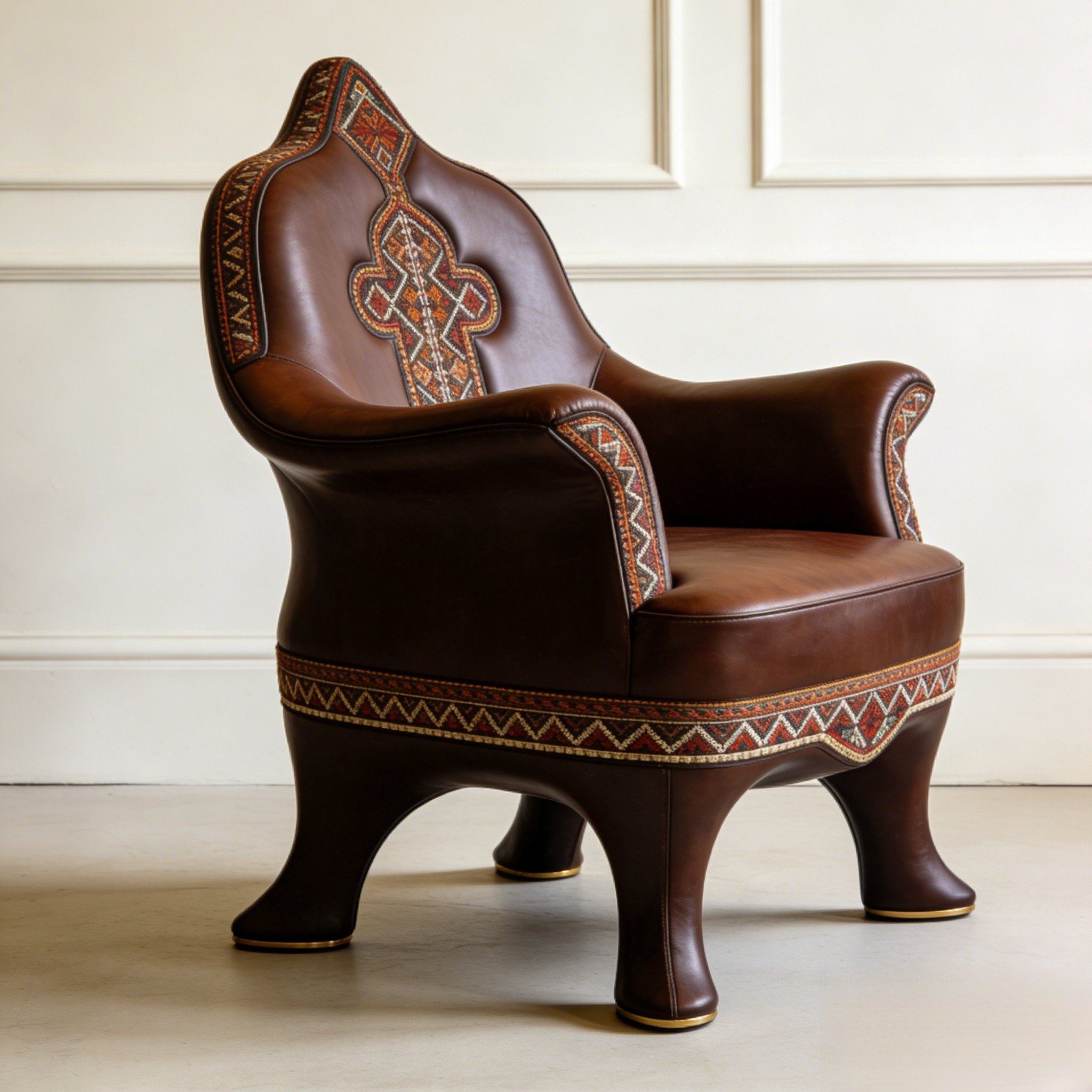 Jednoosobowa kanapa ze skóry