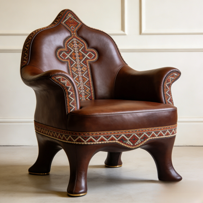 Jednoosobowa kanapa ze skóry