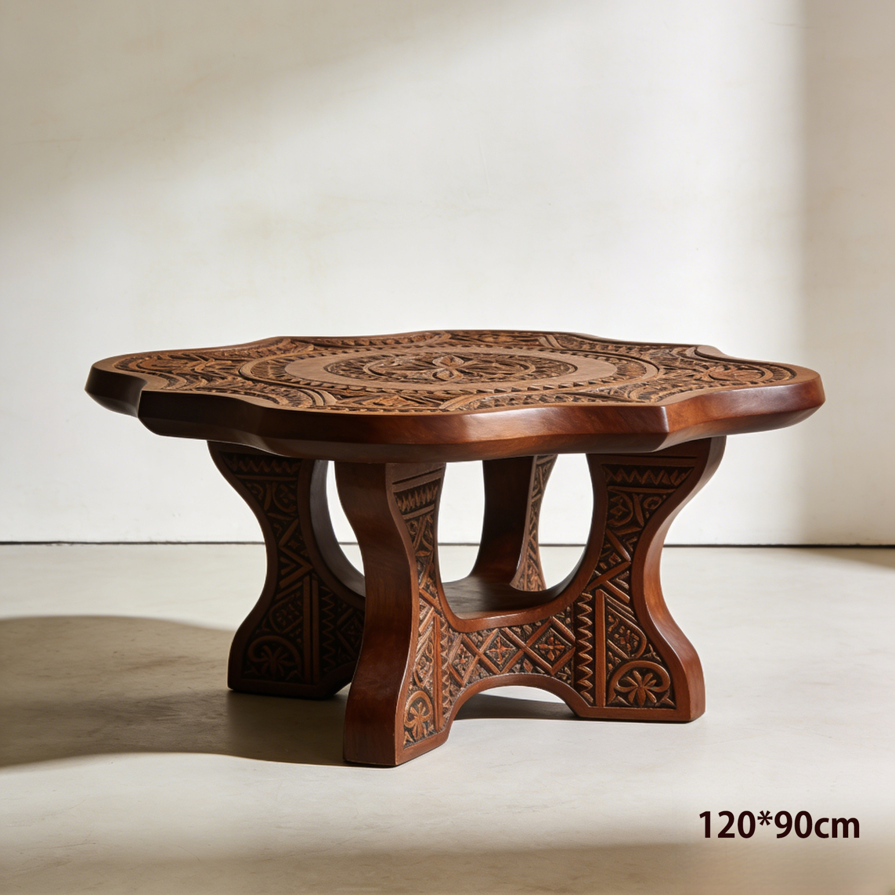 Naturalny stolik kawowy z drewna 