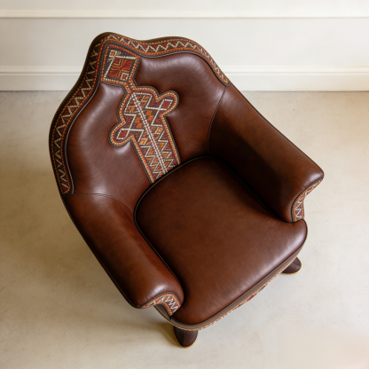 Jednoosobowa kanapa ze skóry