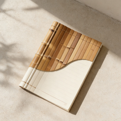Bambuszcsomós dizájnú jegyzetfüzet (5 db)