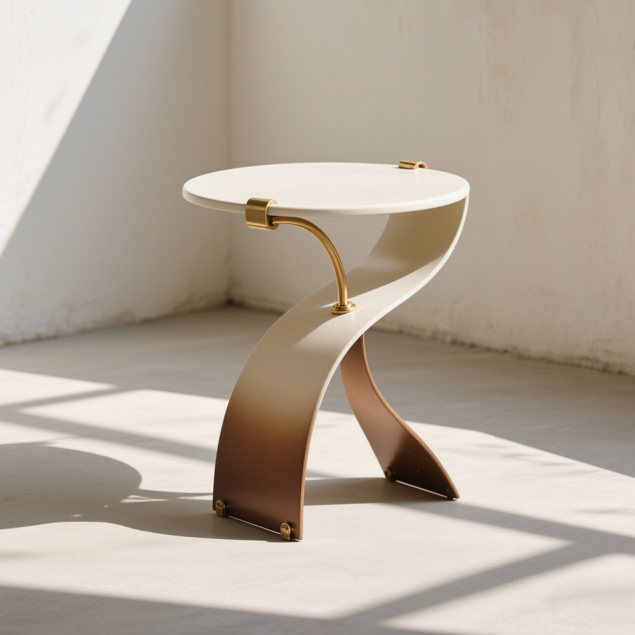 Modern lekerekített oldalasztal