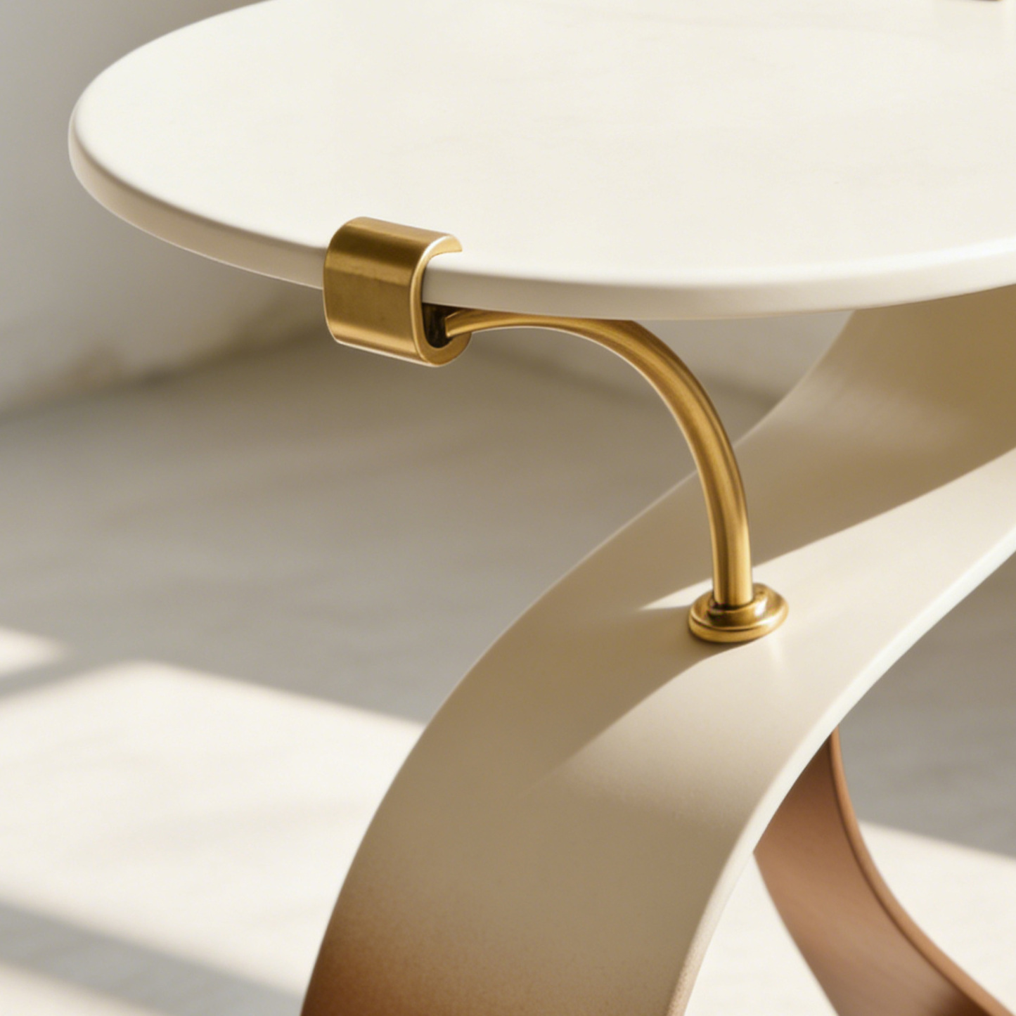 Modern lekerekített oldalasztal