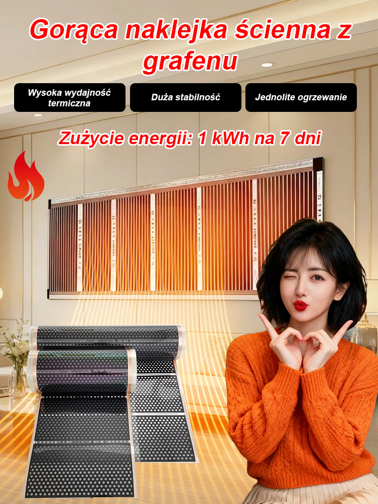 🌟 Ultra-cienki Grafenowy Grzejnik Ścienny: Natychmiastowe ciepło bez wysokich rachunków!