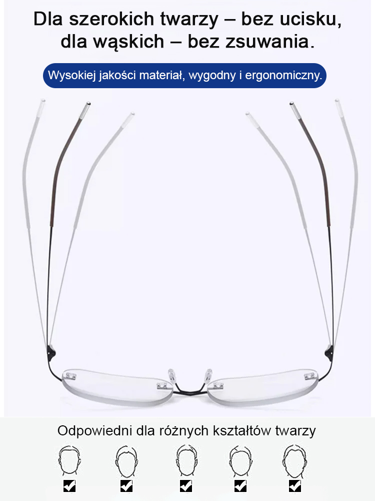 【Koniec z wiecznym zmienianiem okularów】👓Eterlens Bezramkowe okulary progresywne fotochromowe dla kobiet i mężczyzn