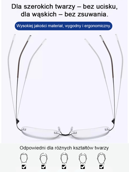 【Koniec z wiecznym zmienianiem okularów】👓Eterlens Bezramkowe okulary progresywne fotochromowe dla kobiet i mężczyzn