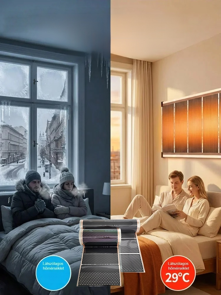 Ścienny promiennik podczerwieni z grafenem i strukturą plastra miodu