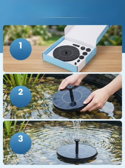 0 Elektryczna fontanna zasilana energią słoneczną z funkcją napowietrzania