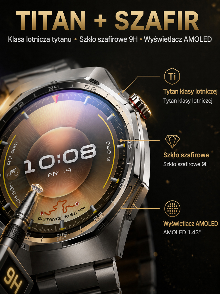 Smartwatch z funkcją rozmów Bluetooth | Bateria działająca do 180 dni | Monitorowanie zdrowia 24/7