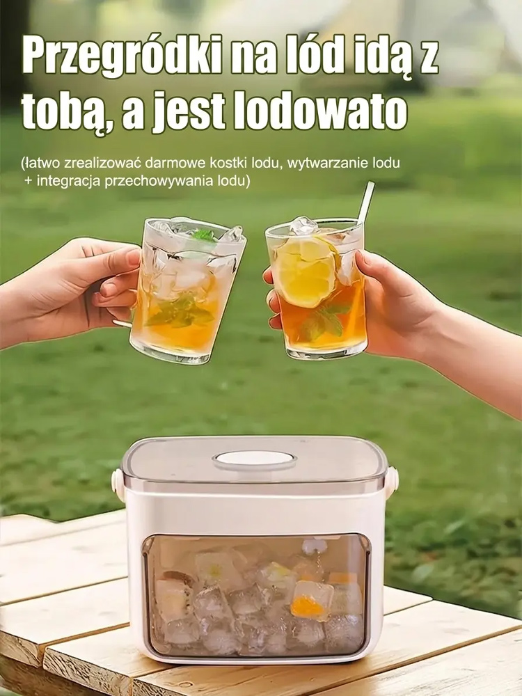 【Narzędzie dla leniwych】Urządzenie do robienia lodu o dużej pojemności, które nie brudzi rąk. Szybkie usuwanie lodu jednym przyciskiem