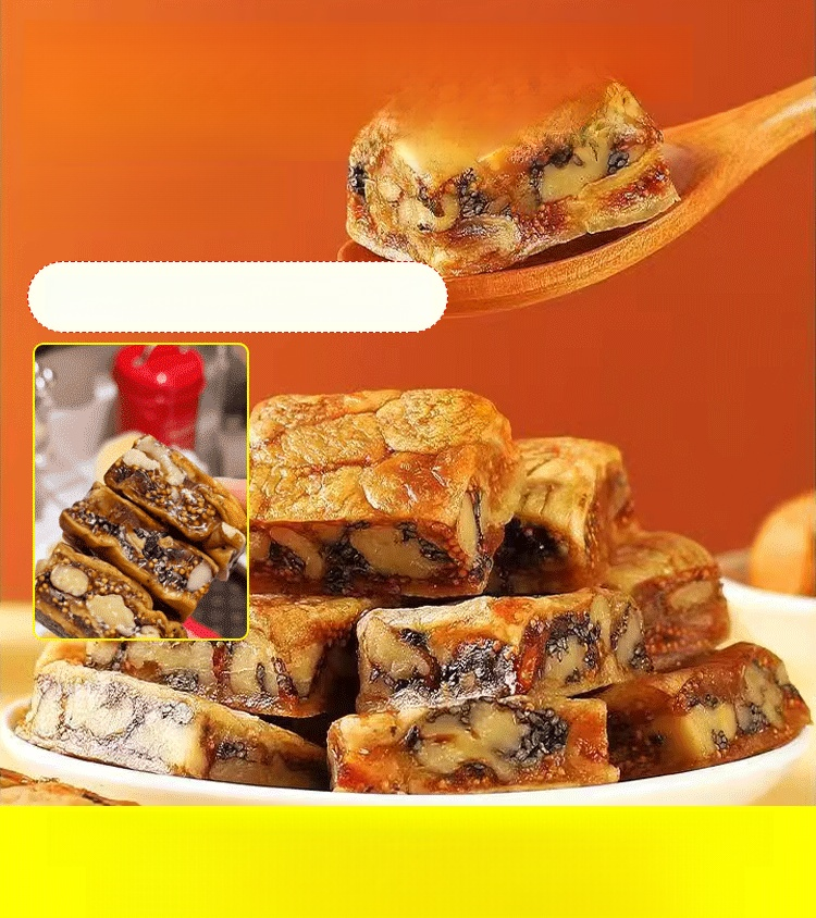 Figa z czarnym sezamem i orzechami włoskimi.