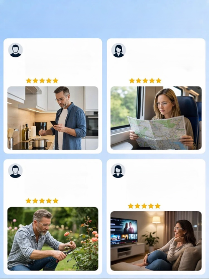 Okulary Do Czytania, Automatycznie Regulowane W Zakresie 100-1000 Stopni, Odporne Na Niebieskie Światło