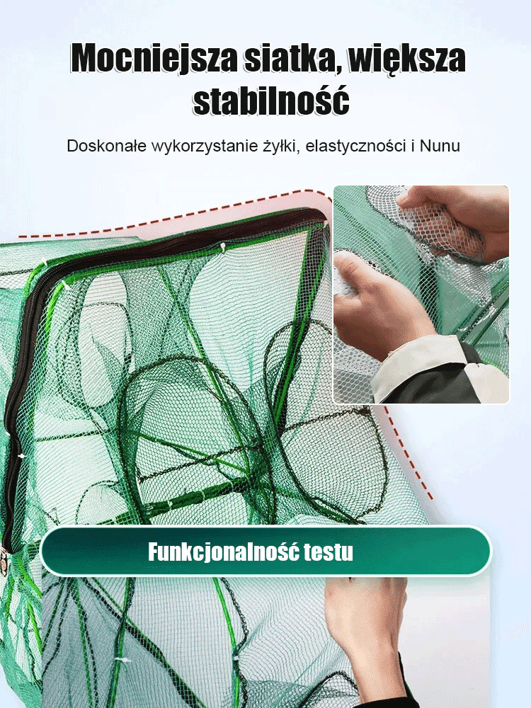 [Fishing Master] Automatyczna, składana i wytrzymała pułapka wędkarska – łów ryby, krewetki i kraby jednocześnie