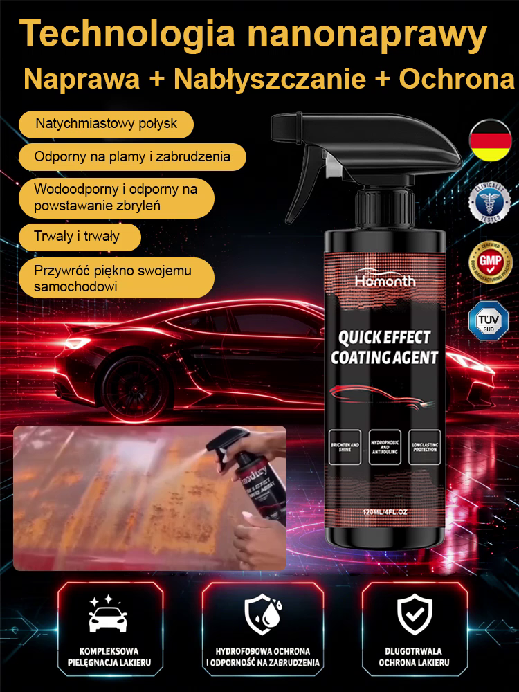 Spray do odnawiania powłoki i usuwania rys samochodowych