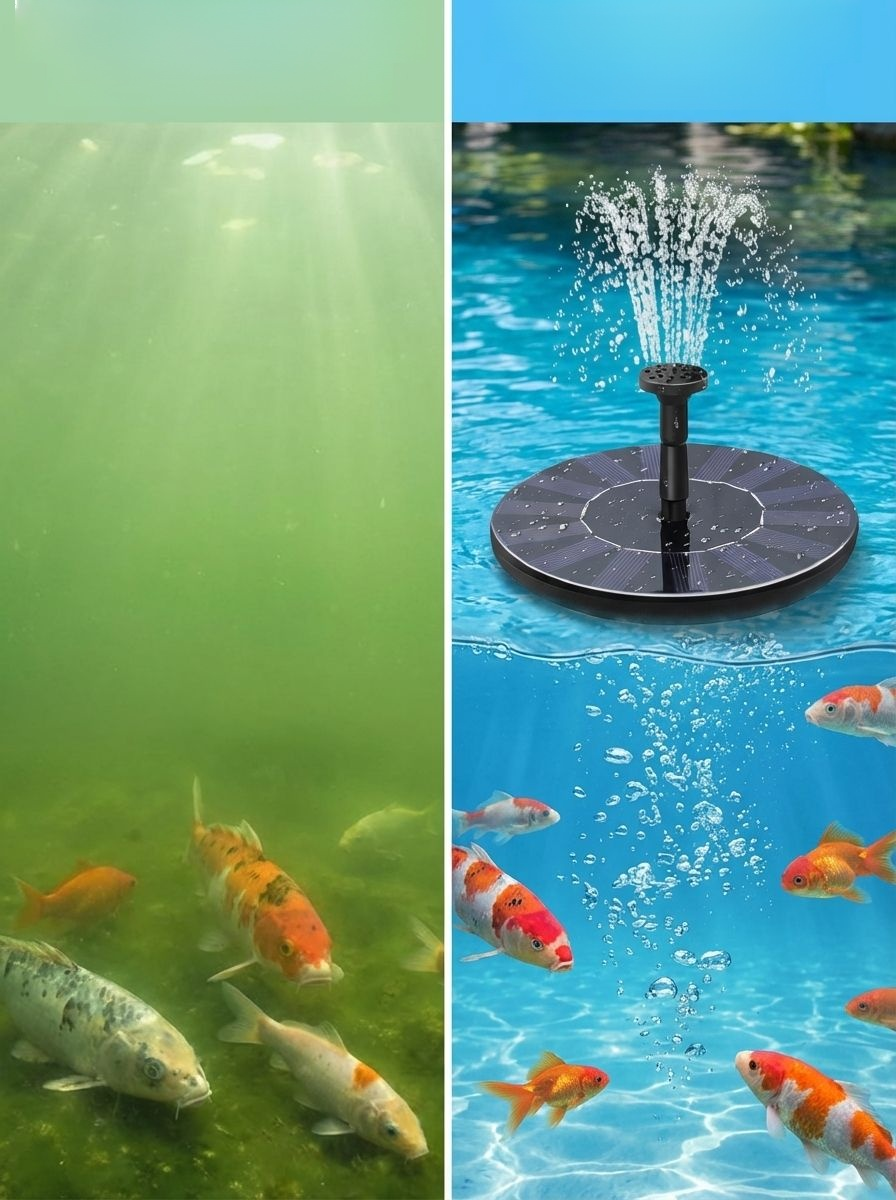 0 Elektryczna fontanna zasilana energią słoneczną z funkcją napowietrzania