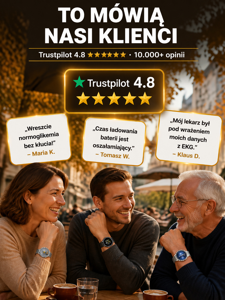 Smartwatch z funkcją rozmów Bluetooth | Bateria działająca do 180 dni | Monitorowanie zdrowia 24/7