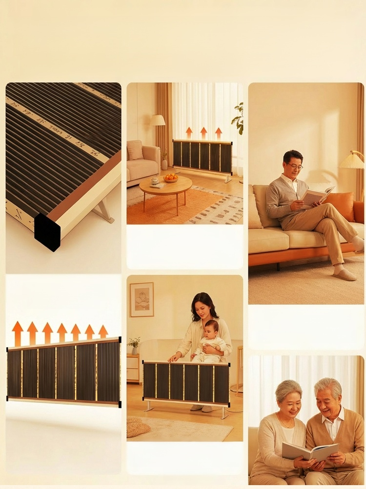 Ścienny promiennik podczerwieni z grafenem i strukturą plastra miodu